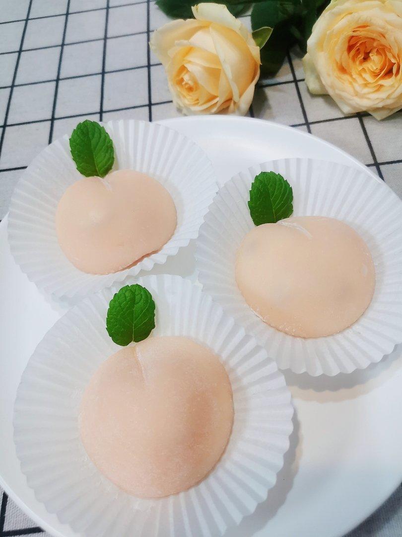 柠檬早茶oo做的水蜜桃雪媚娘