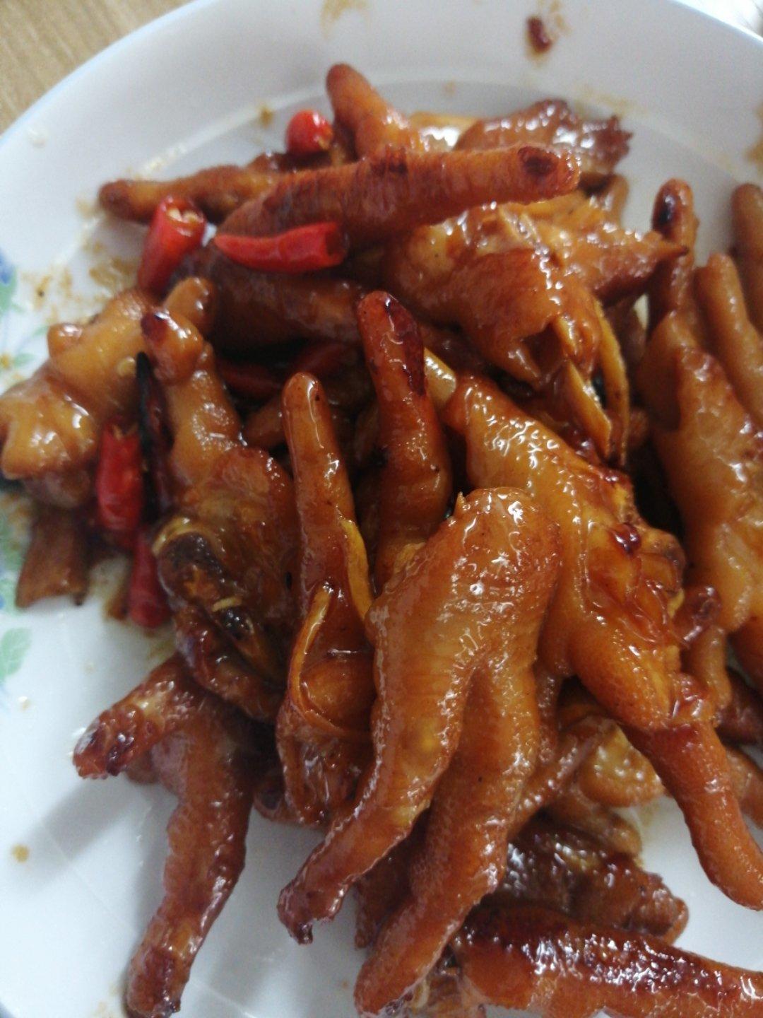 香辣烧鸡爪