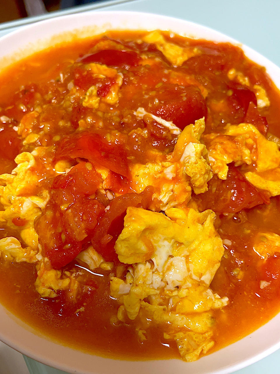 番茄炒鸡蛋（超浓的番茄味）