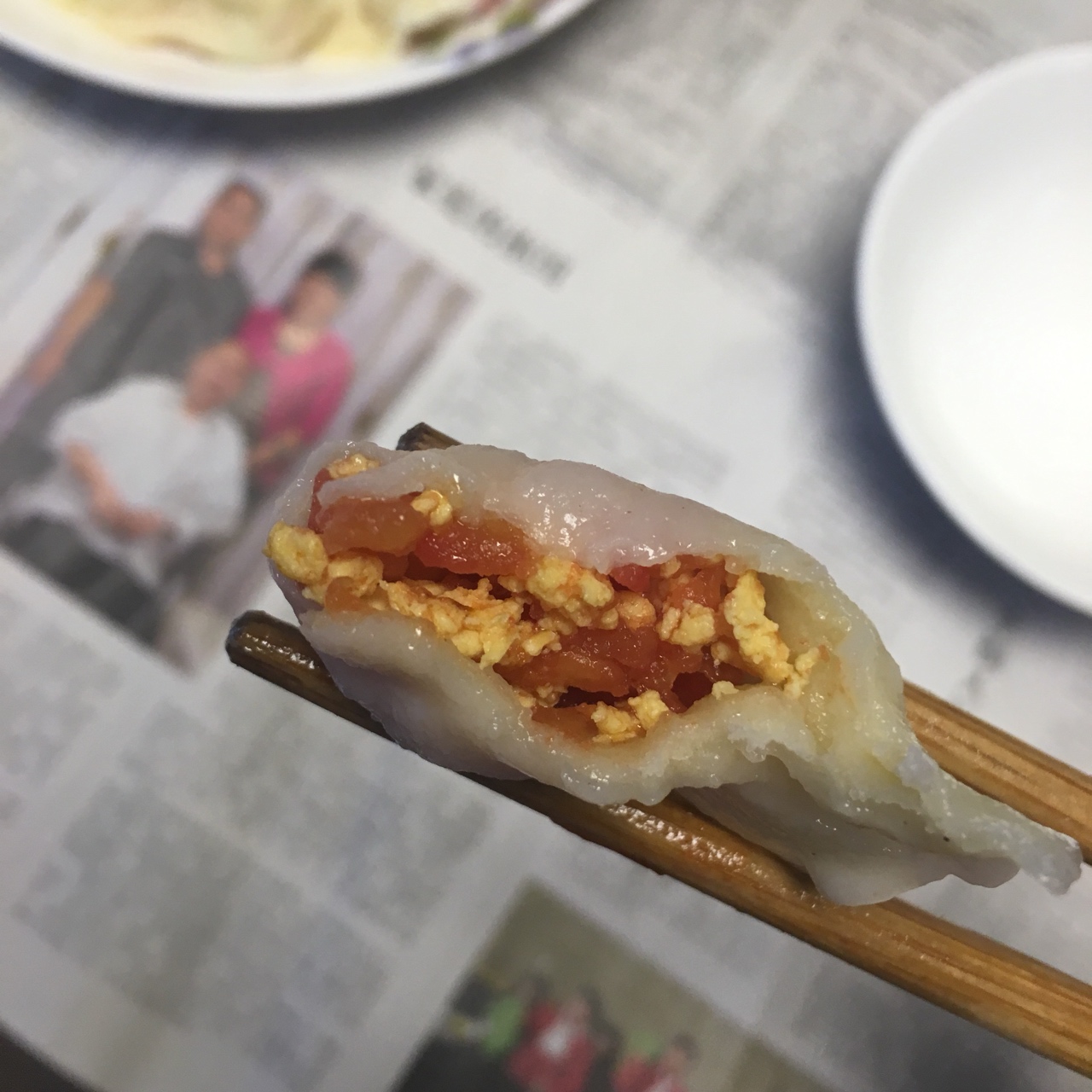 做法超级详细的番茄鸡蛋饺子
