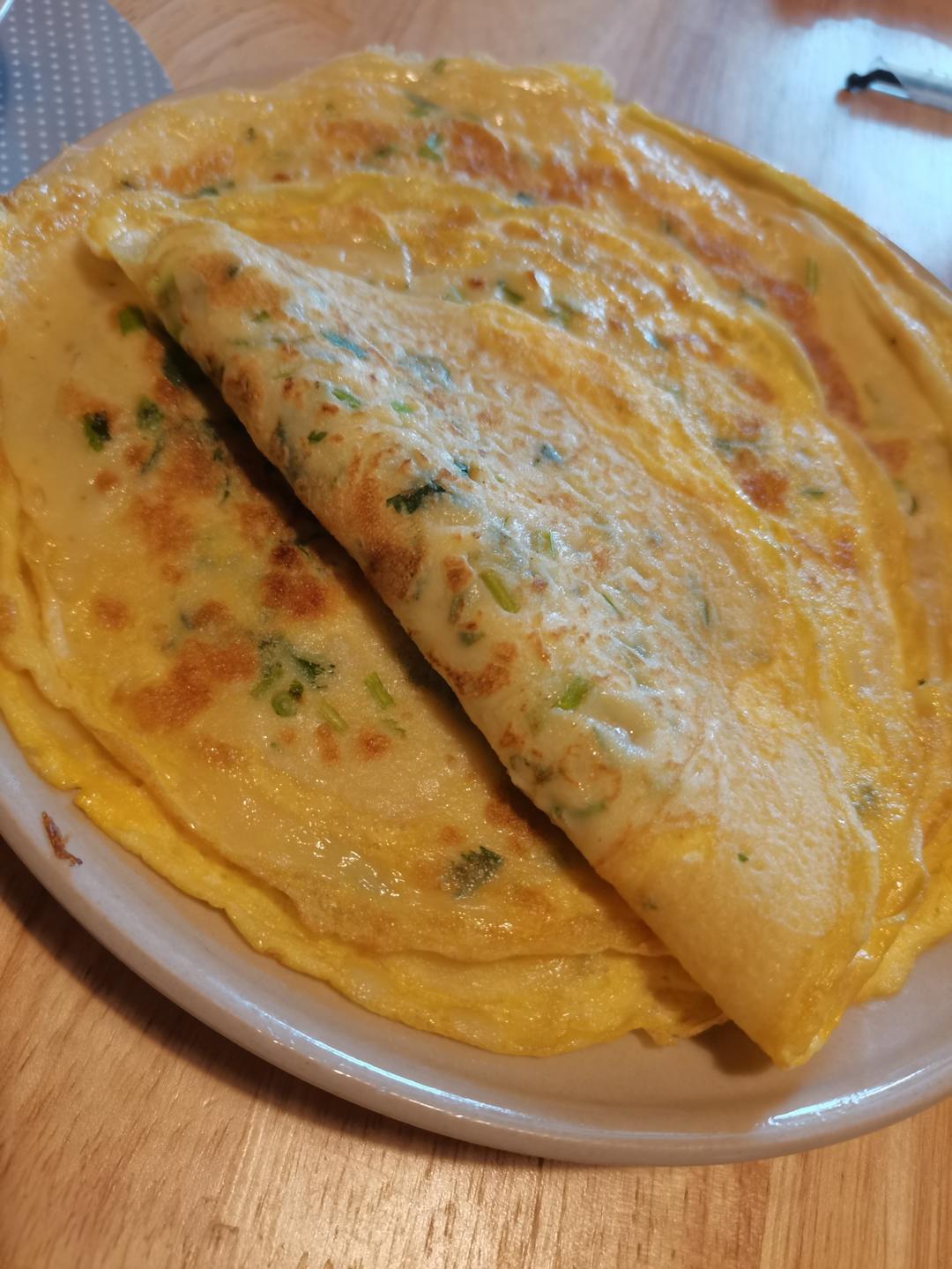 香菜鸡蛋饼