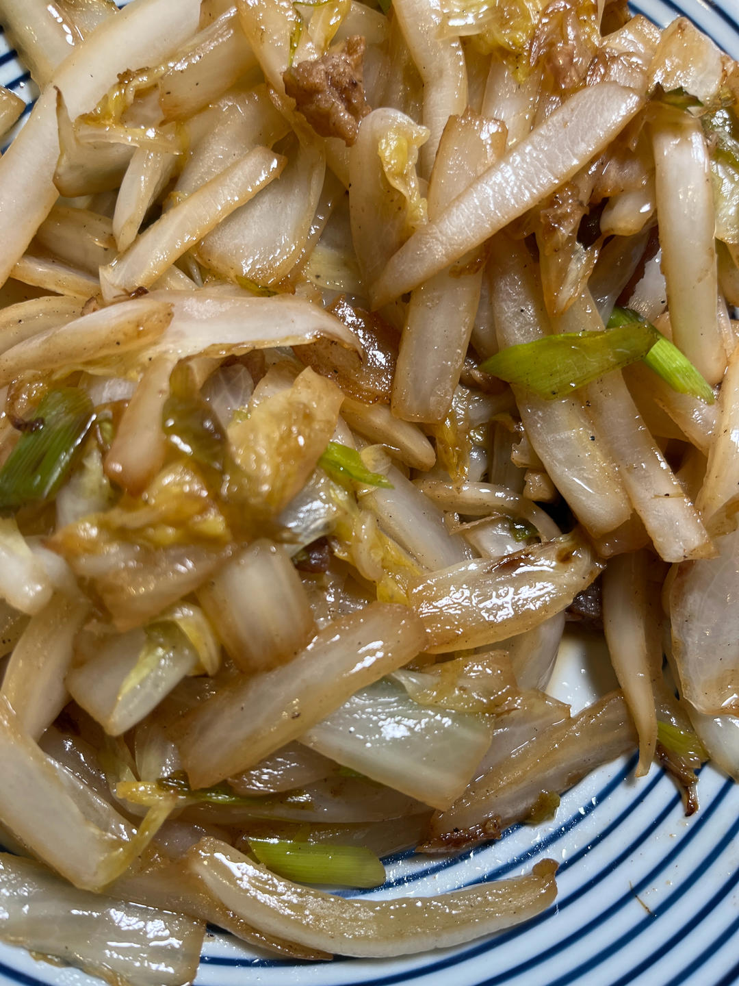 白菜梗炒肉丝