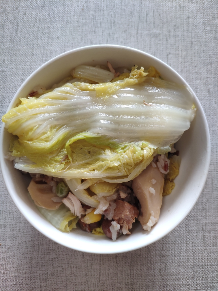春笋香菇鸡汤焖饭的做法