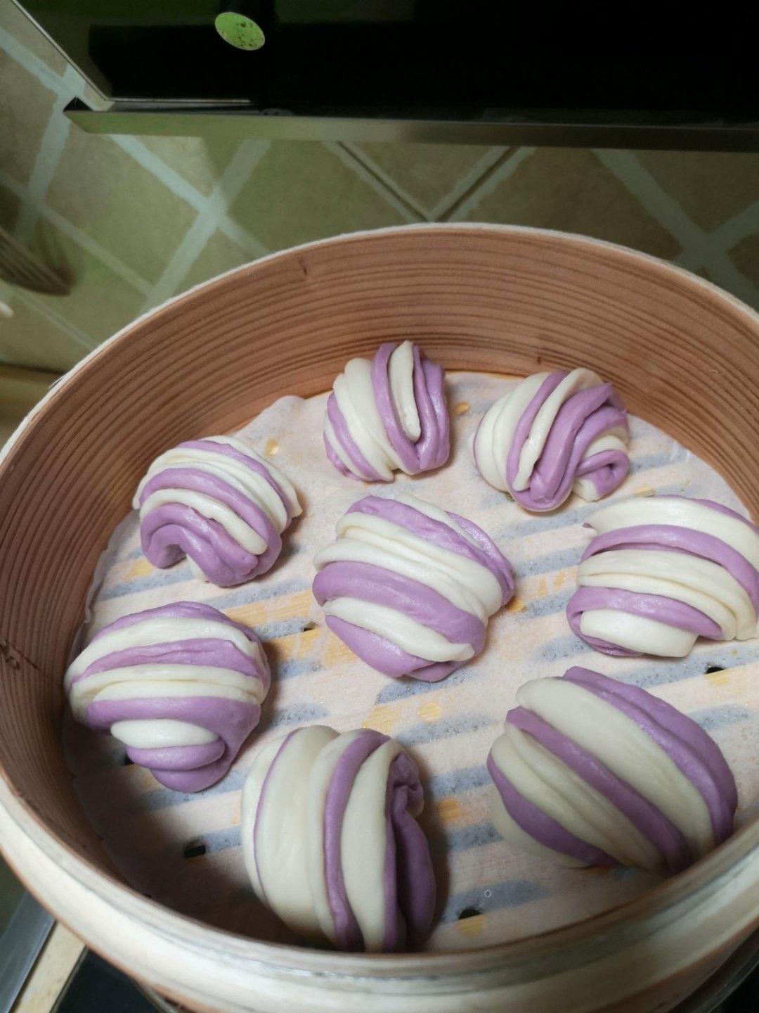 黑米双色馒头花卷（一次发酵）