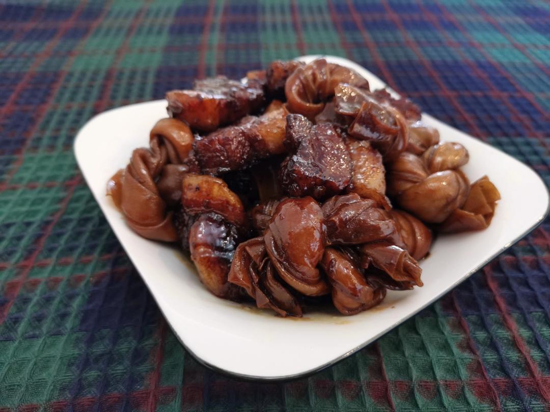 外婆记忆之百叶结红烧肉