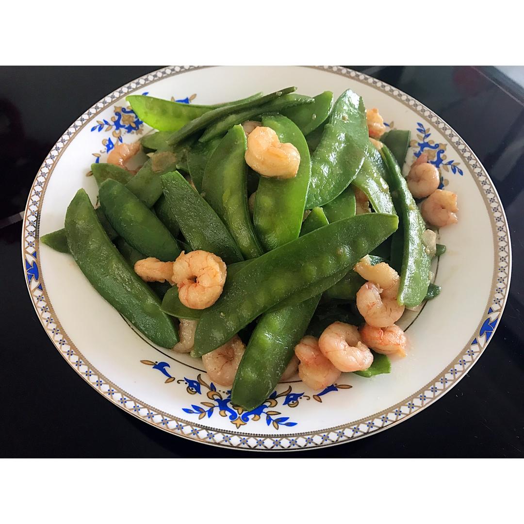 荷兰豆炒虾仁