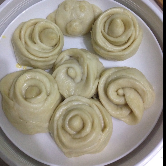 豆渣玫瑰馒头