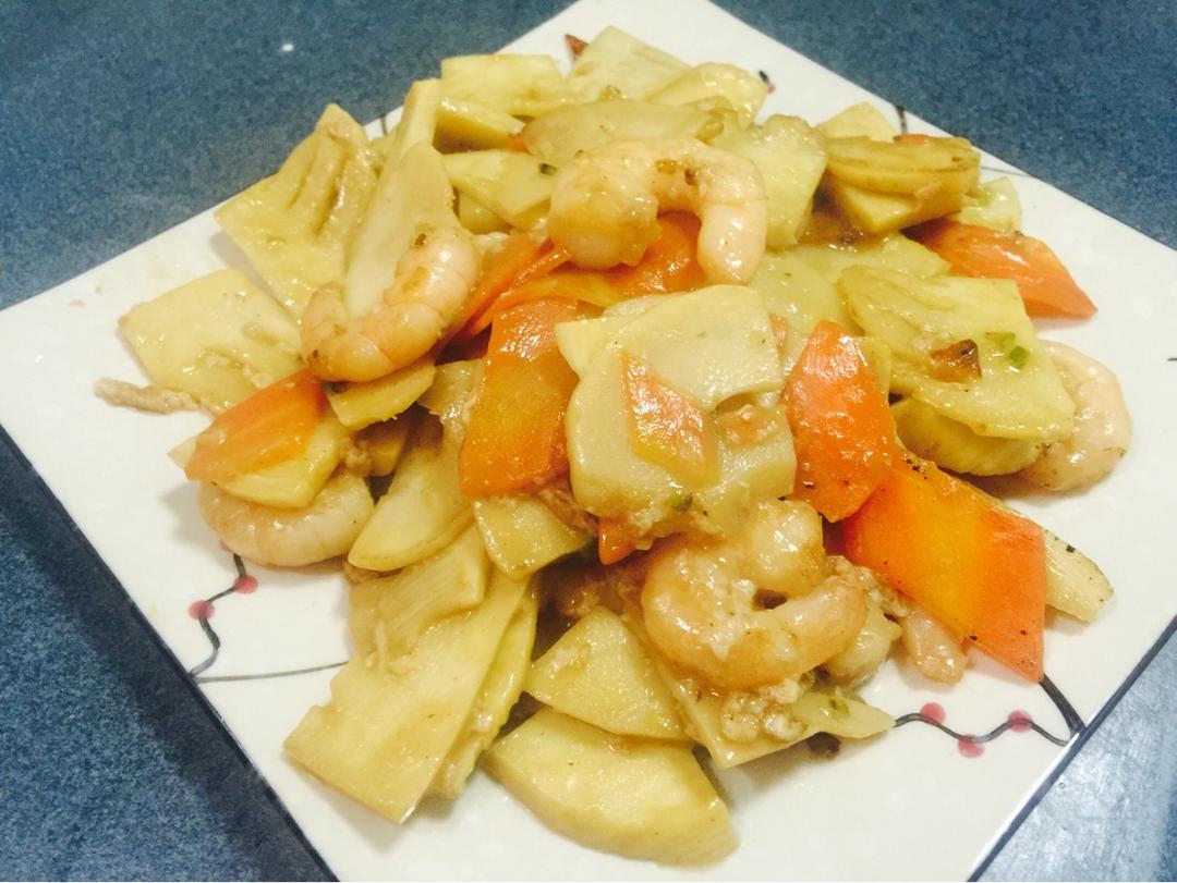 冬笋炒虾仁的做法