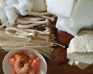 瘦身汤—低脂饱腹鲜虾杂菌汤的做法 步骤1