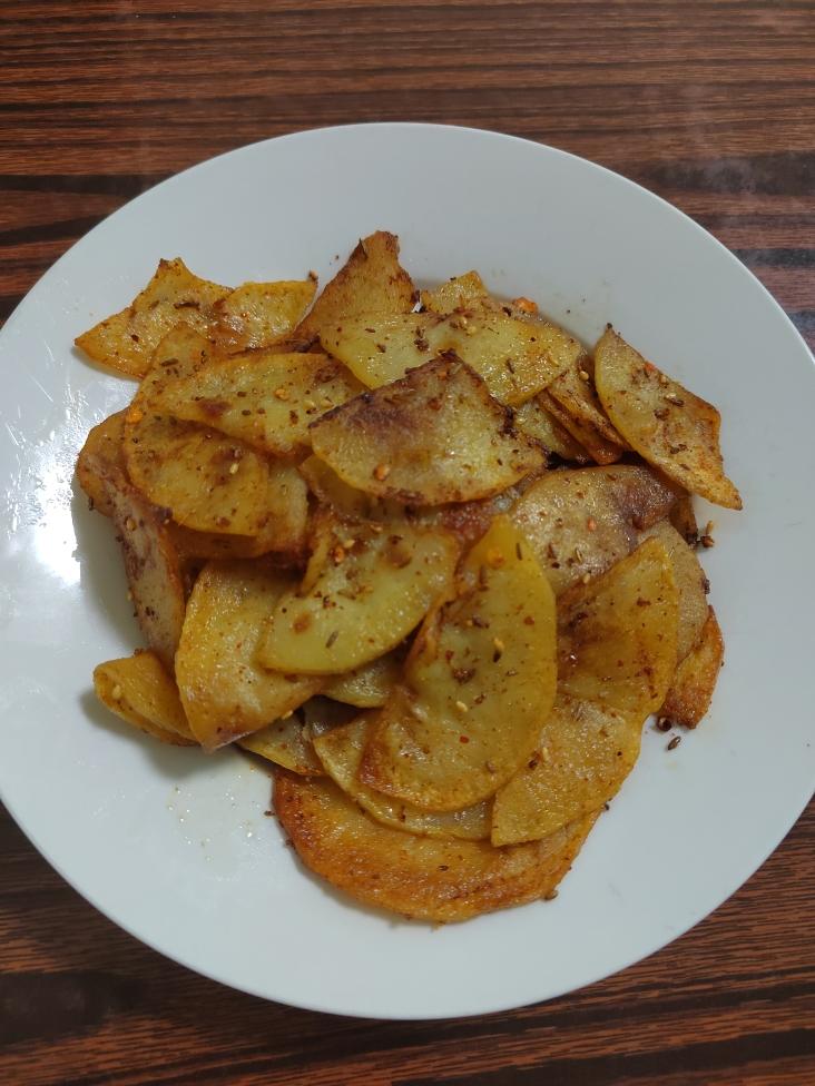 一定要做一次的孜然土豆片