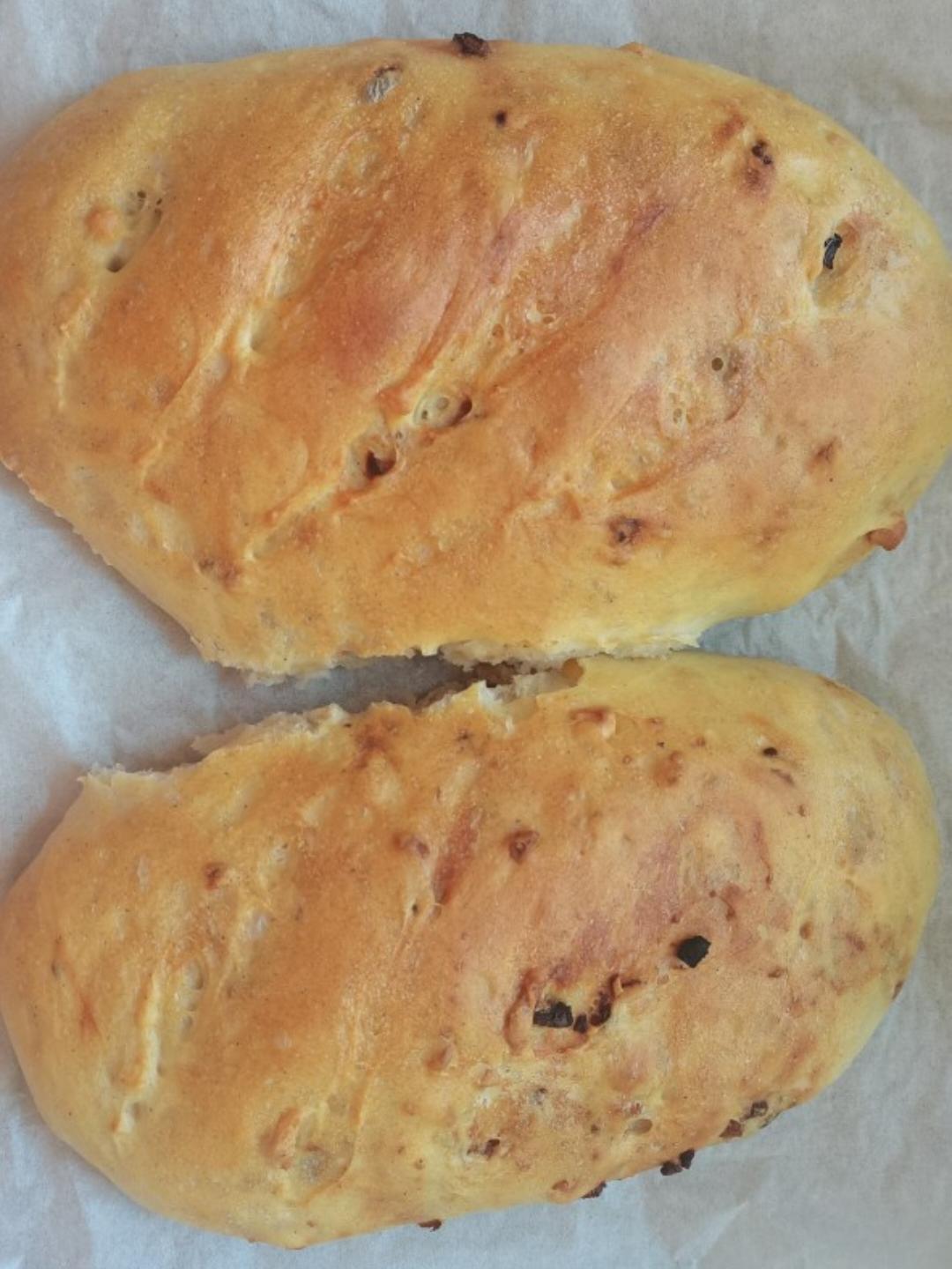 全麦坚果蔓越莓欧包~隔夜发酵