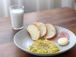 快手减脂健身早餐：蔬菜玉米面饼的做法 步骤6