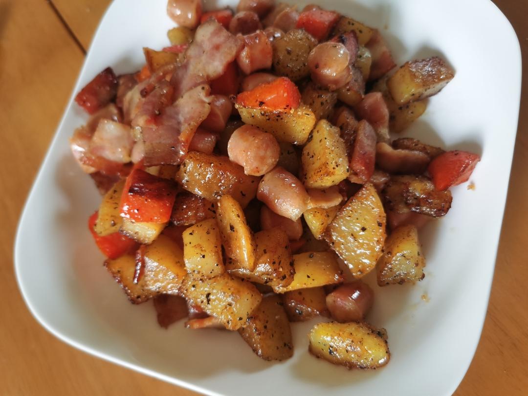 烧烤风味的土豆小香肠