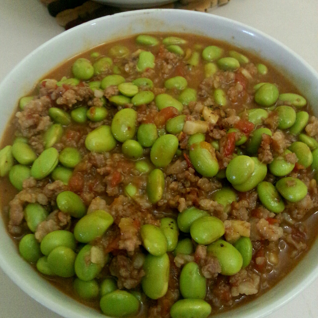番茄青豆炒肉末
