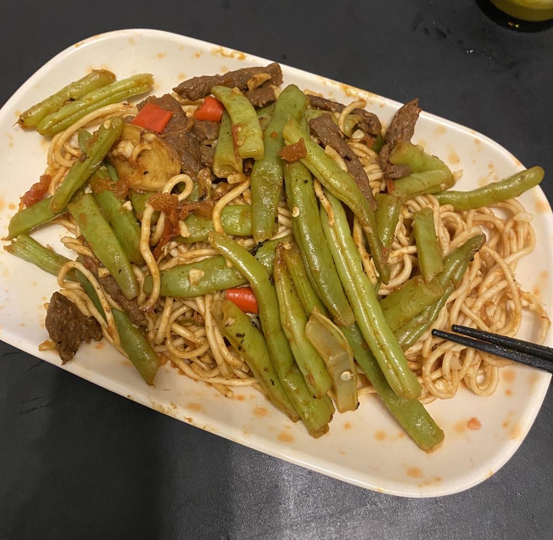 豆角焖个面