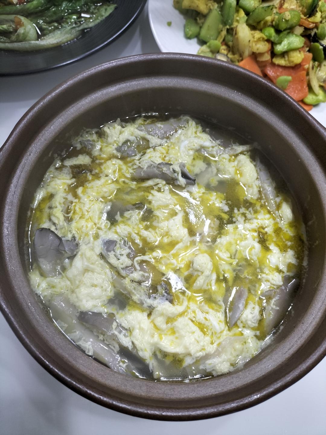 五分钟快手平菇鸡蛋汤