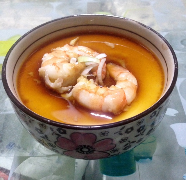 女加速度做的鲜虾蒸蛋