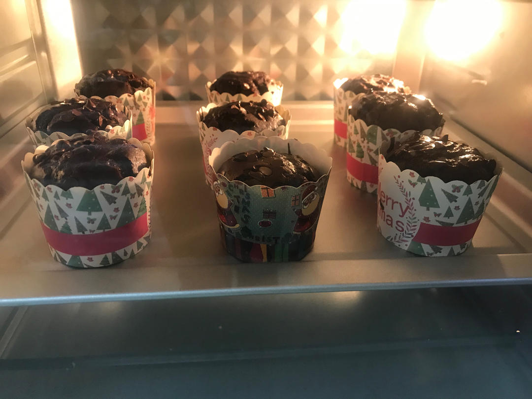 在家做巧克力蘑菇头麦芬蛋糕🍫