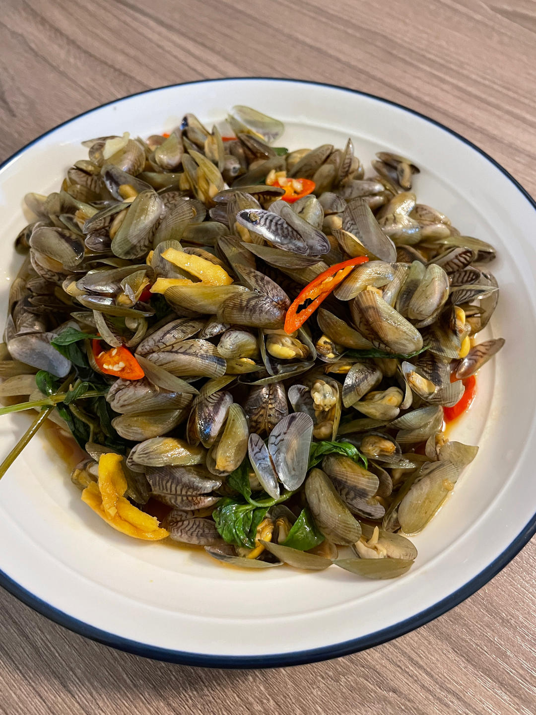 金不换（九层塔）炒海瓜子