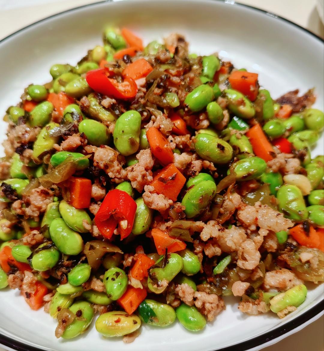 下饭菜 肉末毛豆