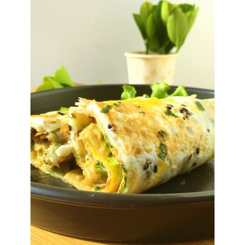 饺子皮葱花鸡蛋饼