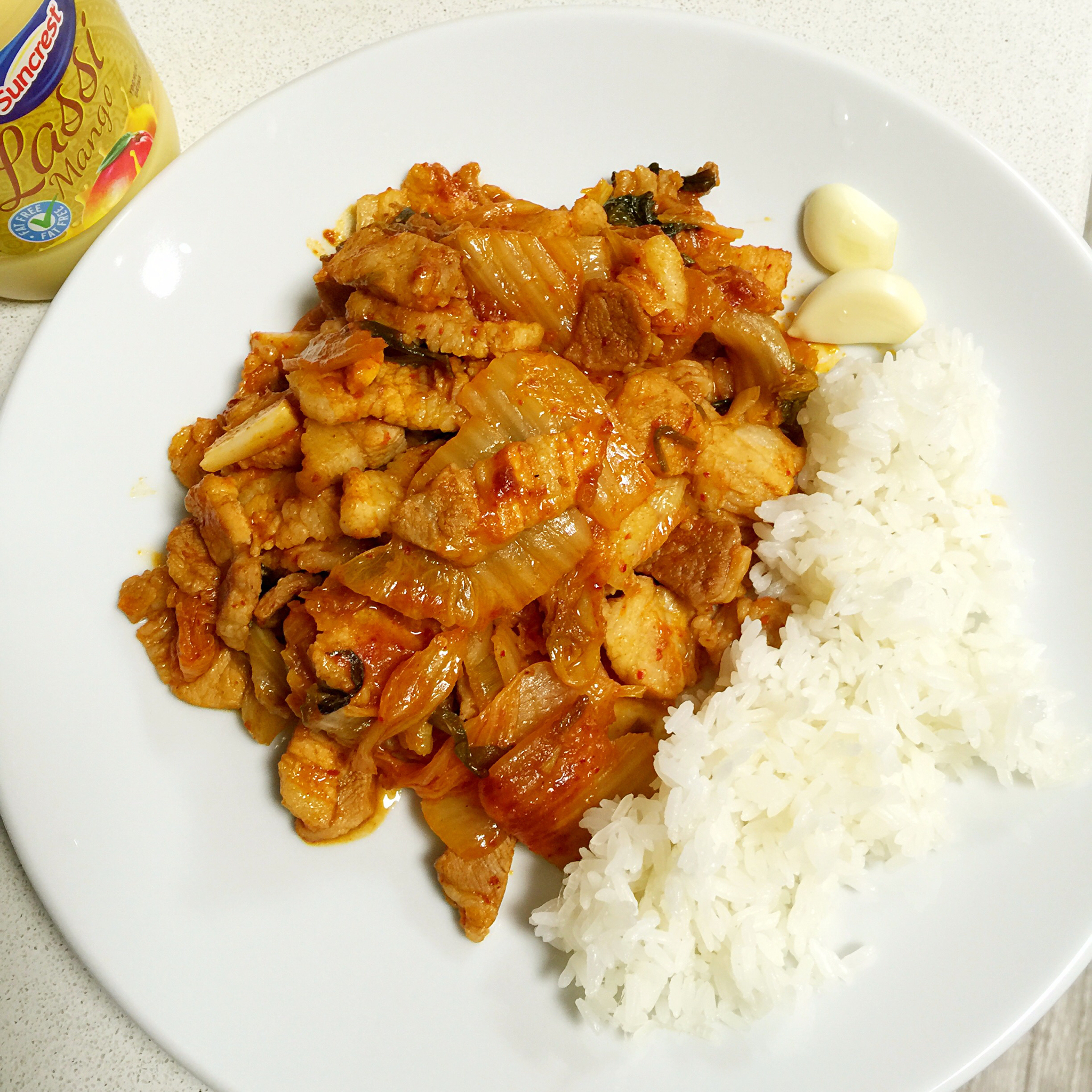 辣白菜炒五花肉