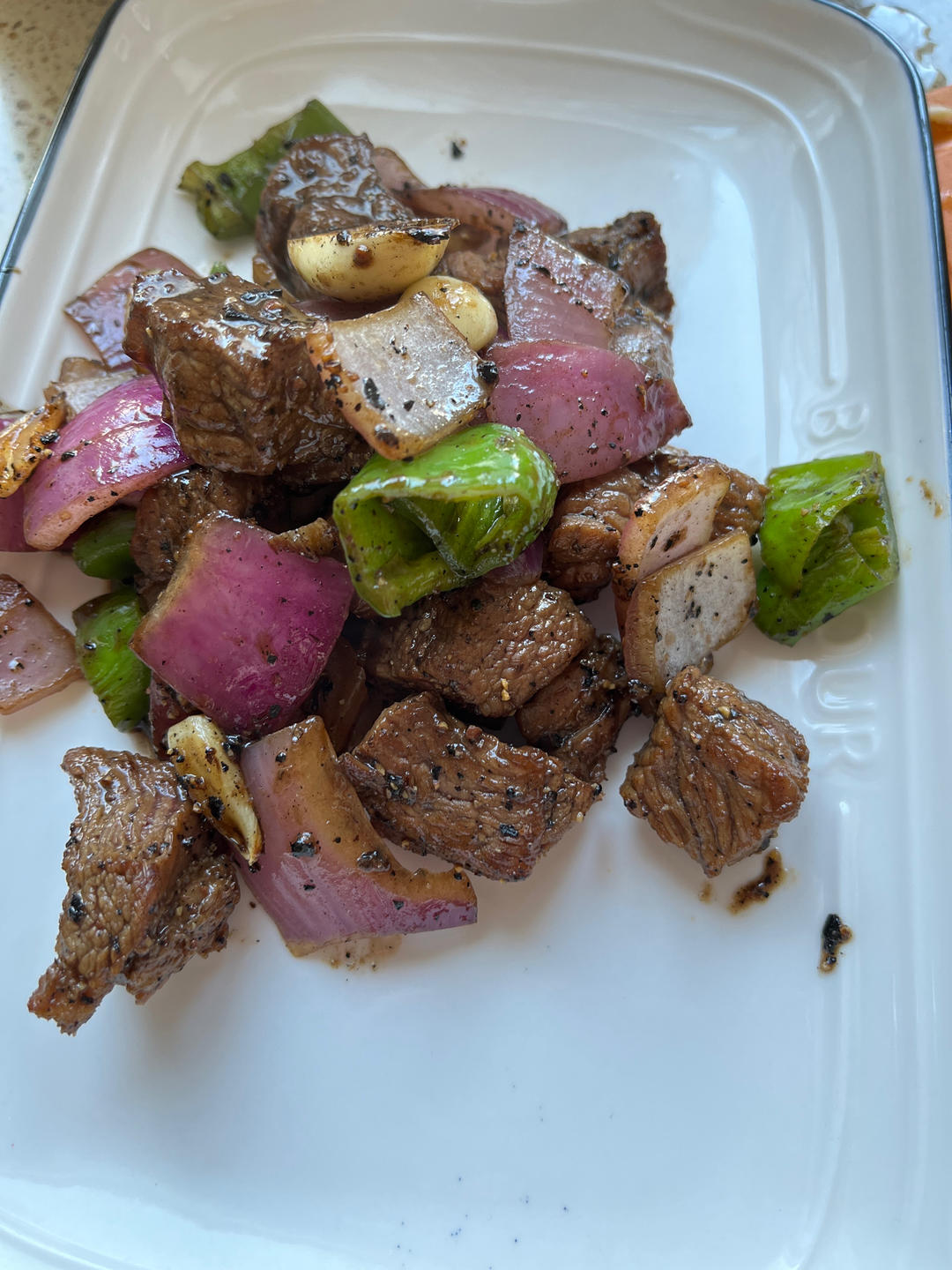 黑胡椒牛肉粒～～自创菜品，比煎牛排还好吃