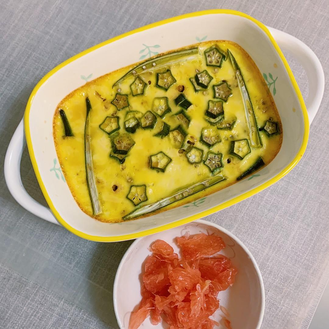 🥄简单快手🥄烤箱/微波炉日式豆腐秋葵纳豆茶碗蒸🥚丝滑烤蛋羹🥚减脂好吃又管饱😋蛋白质满点的健康餐💯