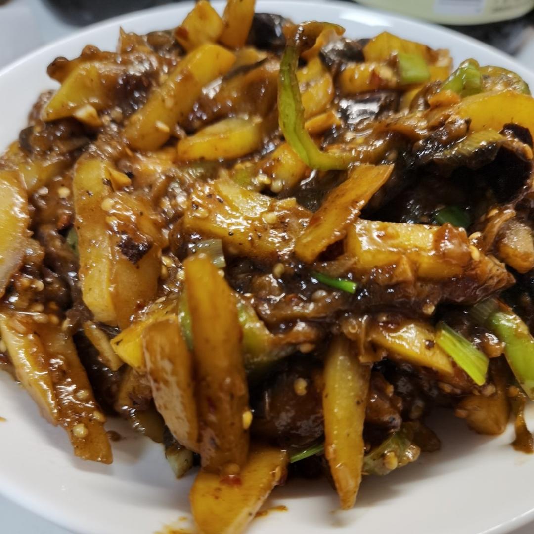 不用油炸巨省事的家常地三鲜