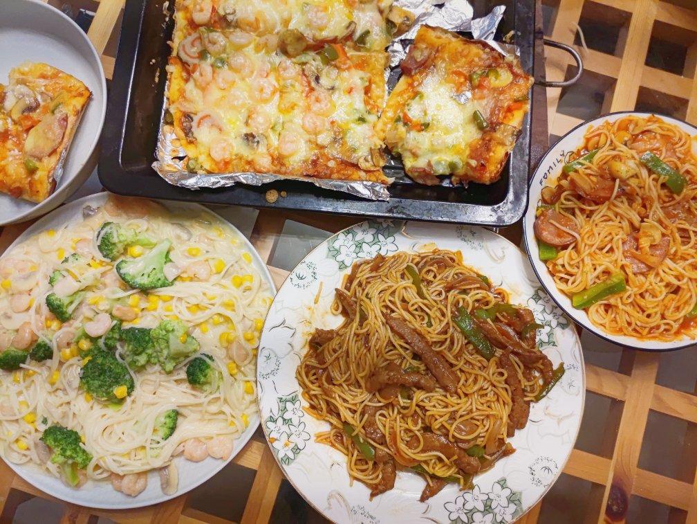 奶油芦笋蘑菇意面