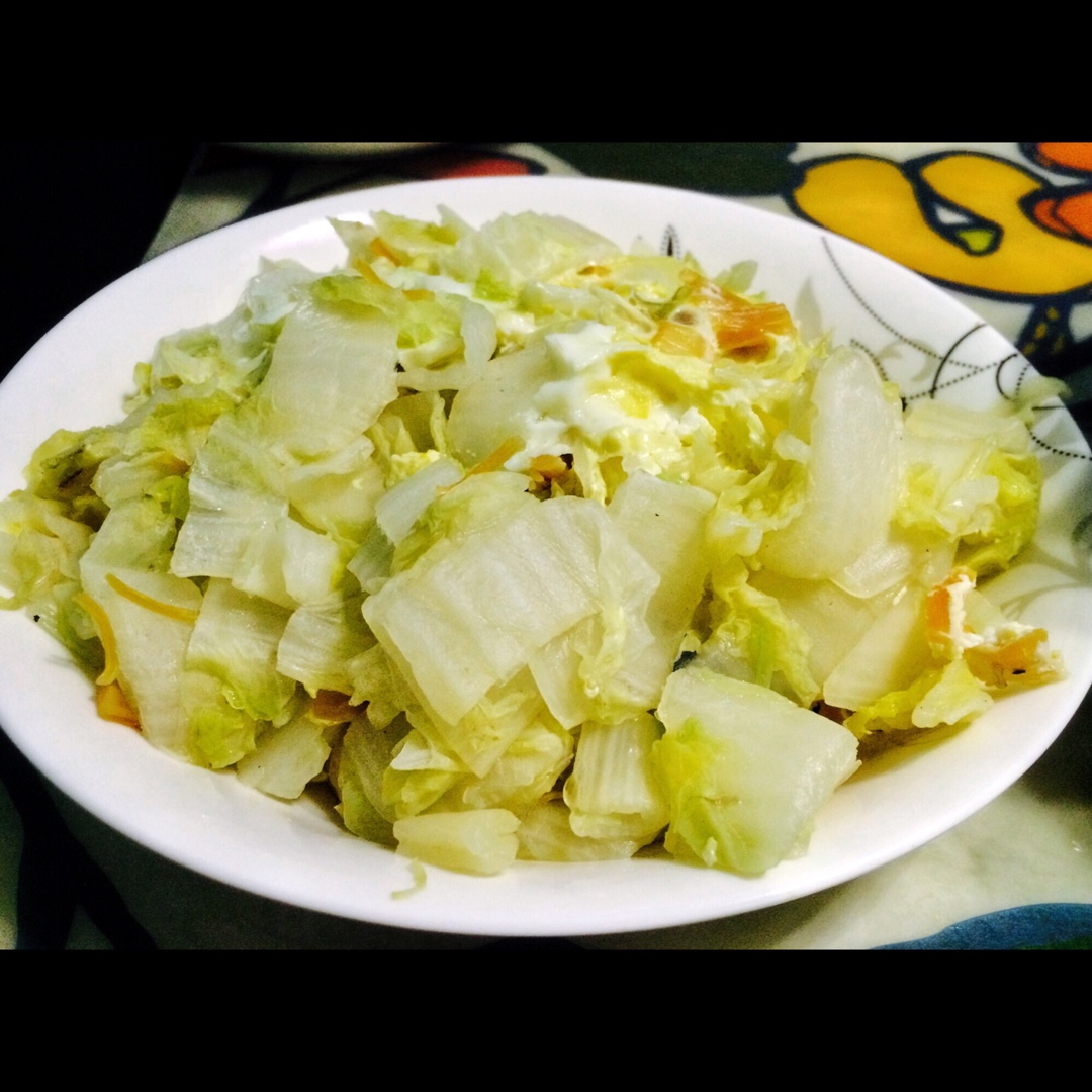 素赛螃蟹----干贝白菜滑蛋