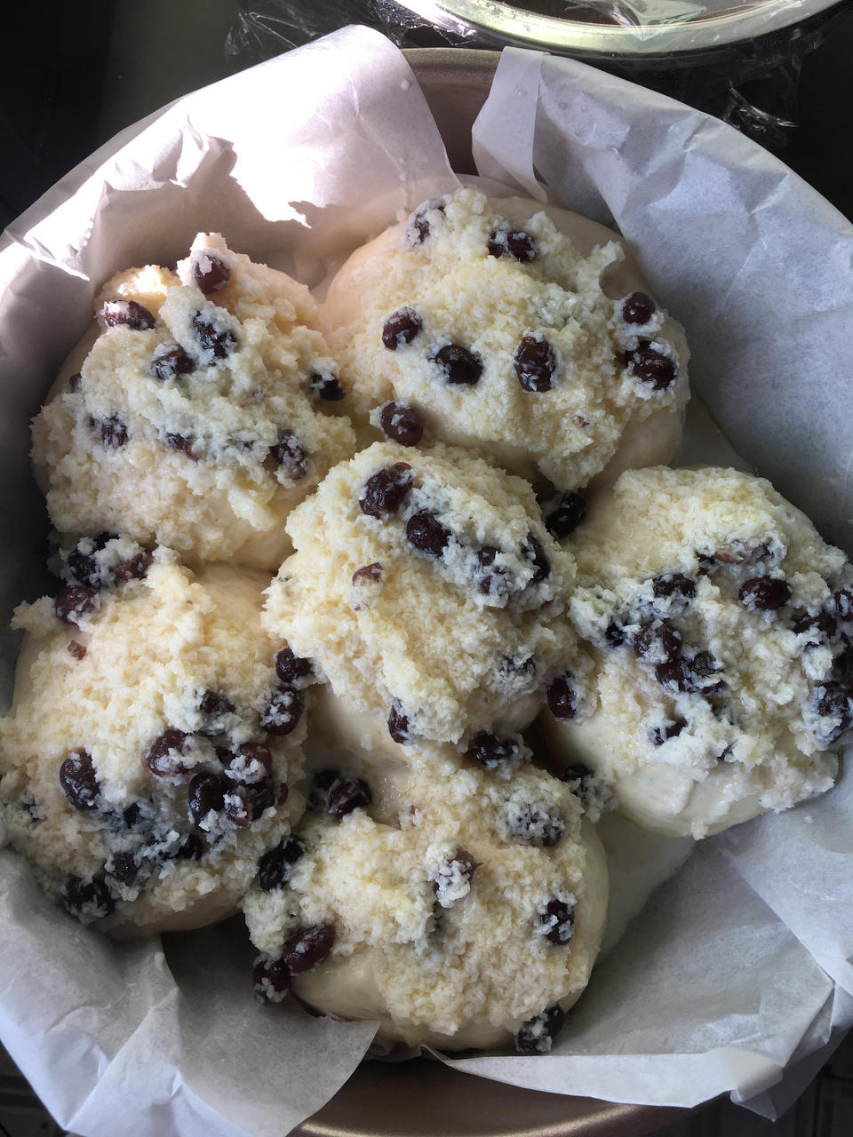 椰蓉蜜豆泡浆面包