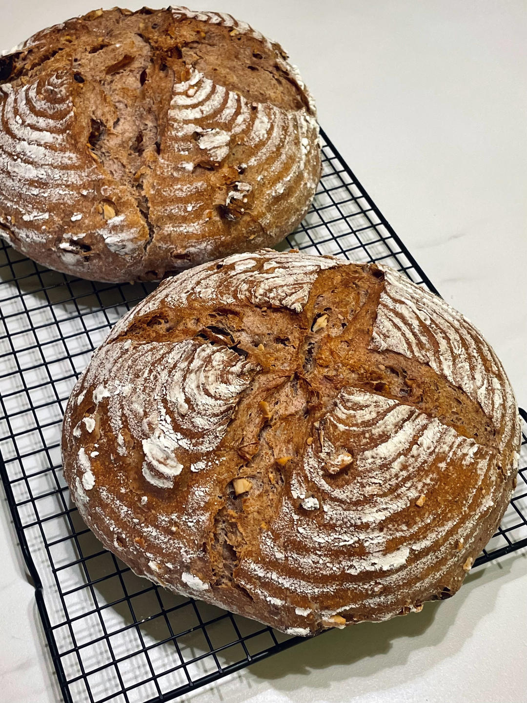 想吃好吃的面包，又想热量低？试试【全麦紫米枣香软欧包】