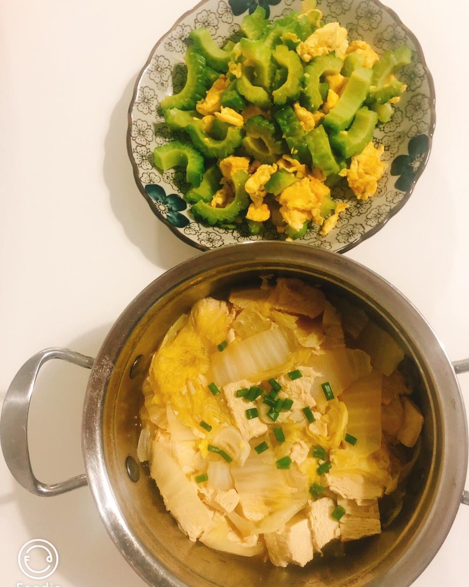 白菜炖冻豆腐