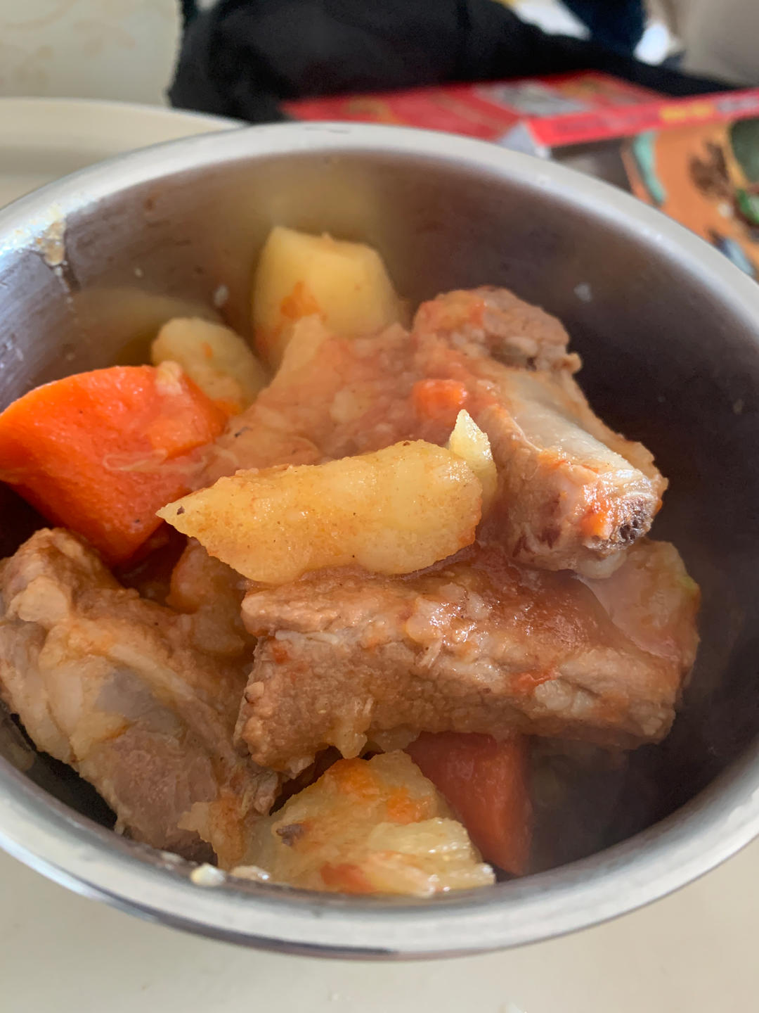 排骨炖西红柿土豆胡萝卜