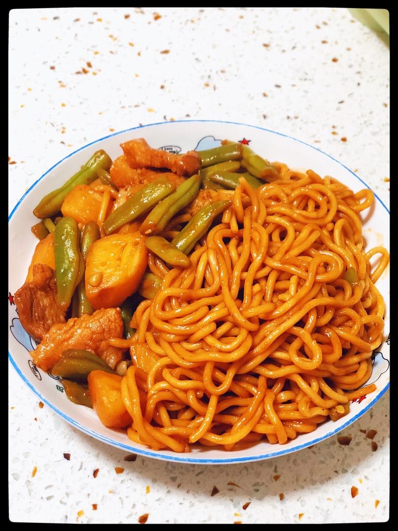 芸豆焖面（附万能的腌肉不老的办法）