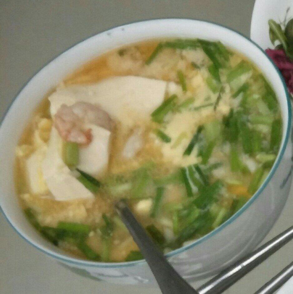 虾仁豆腐蒸水蛋