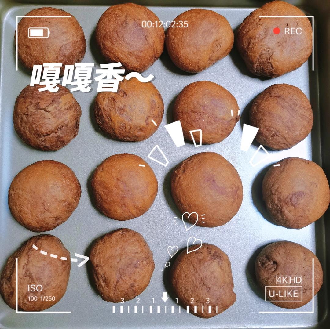 可可巧克力豆小餐包—低卡烘焙