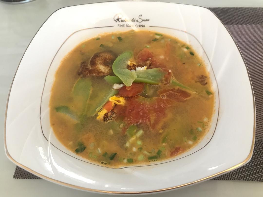 丝瓜番茄煎蛋汤