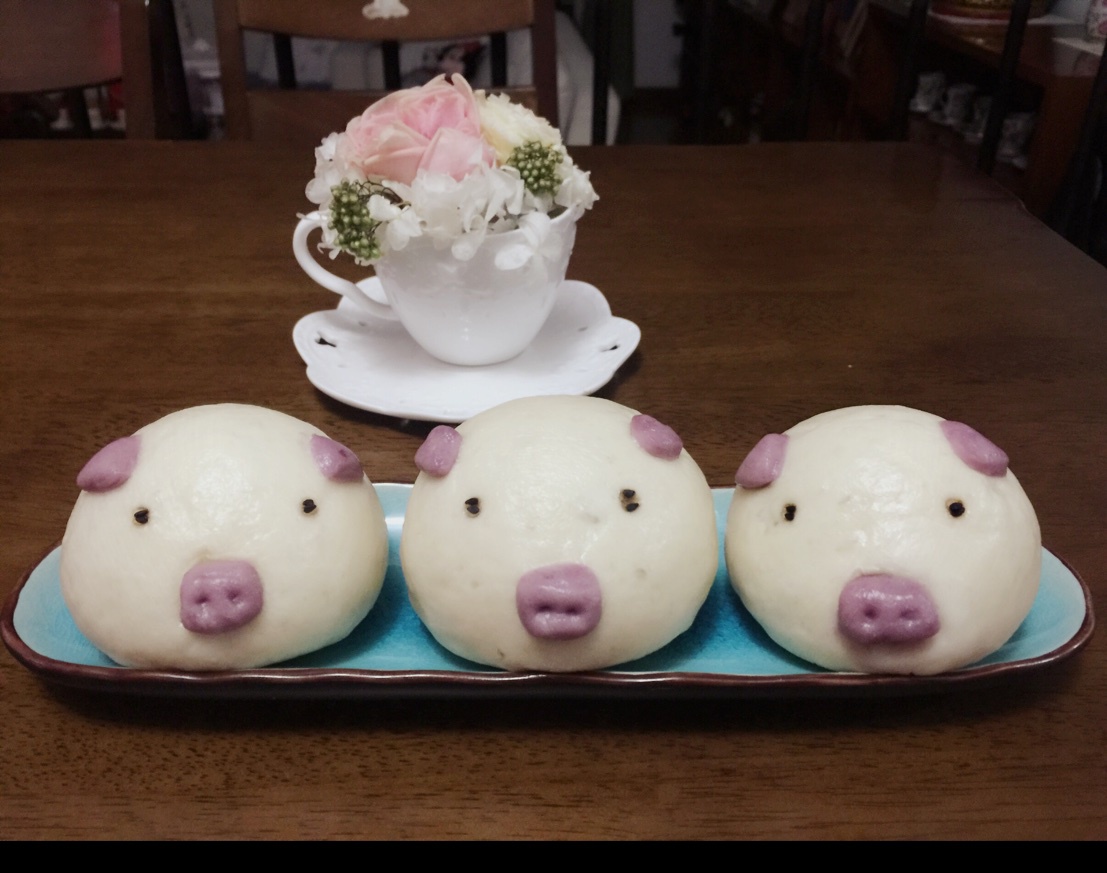 小猪豆沙包