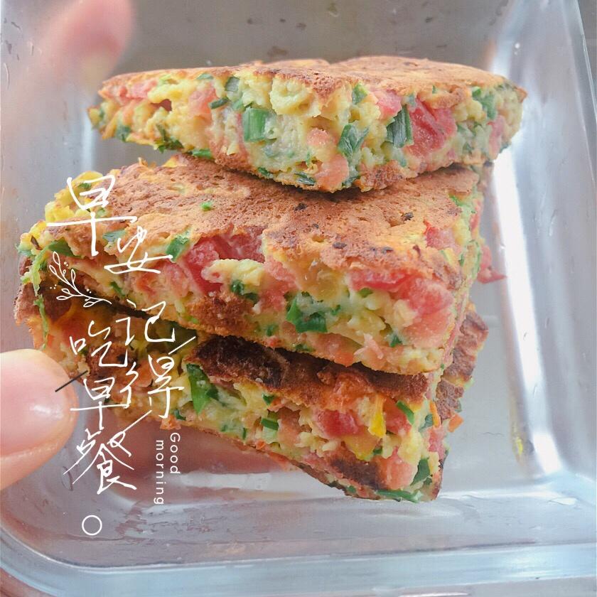 西红柿韭菜鸡蛋饼