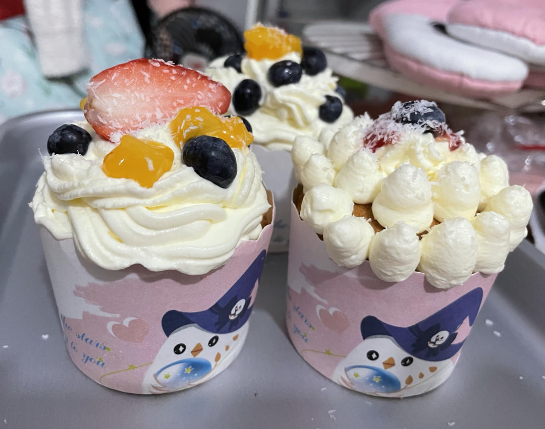 纸杯蛋糕 8寸戚风蛋糕的量