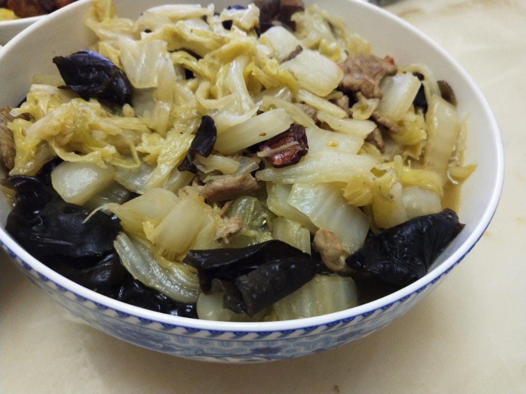 木耳白菜炒肉片
