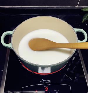 椰浆牛奶桃花羹（椰浆牛奶糯米粥）的做法 步骤3