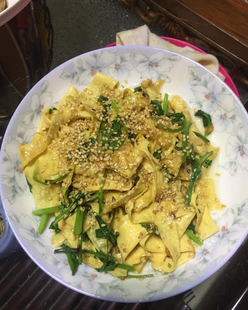 香菜豆皮