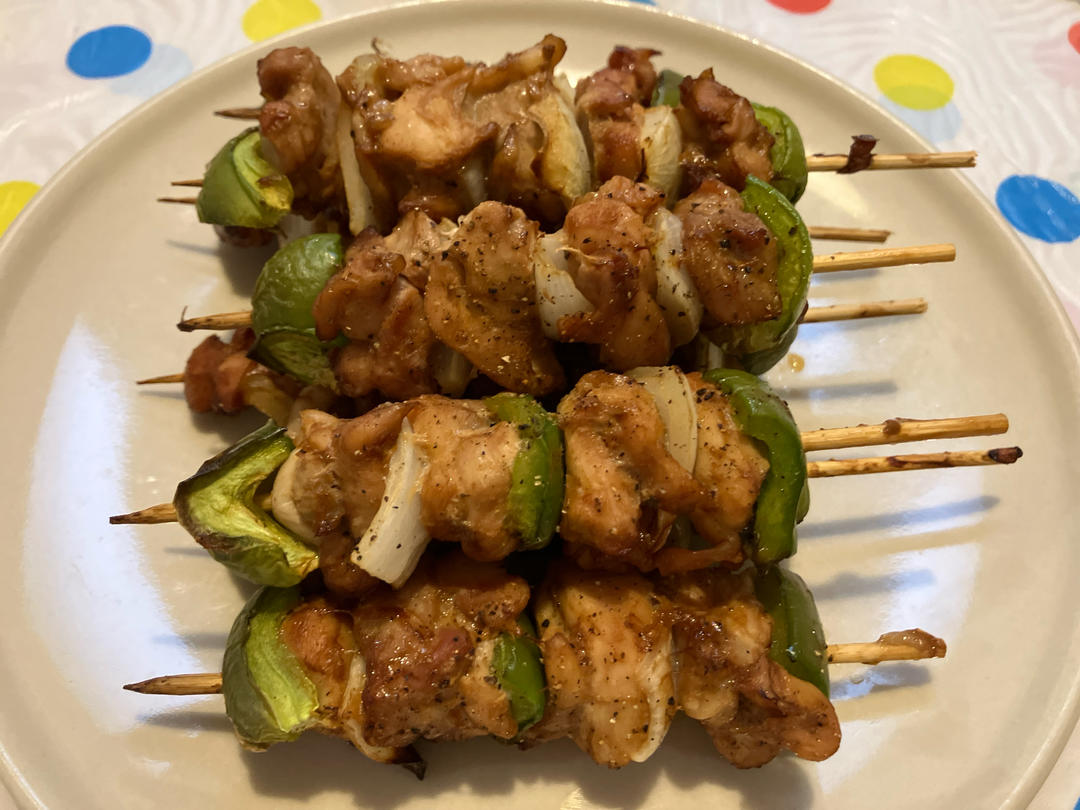 不用一滴油 💥完爆烧烤店的彩椒鸡肉串‼️