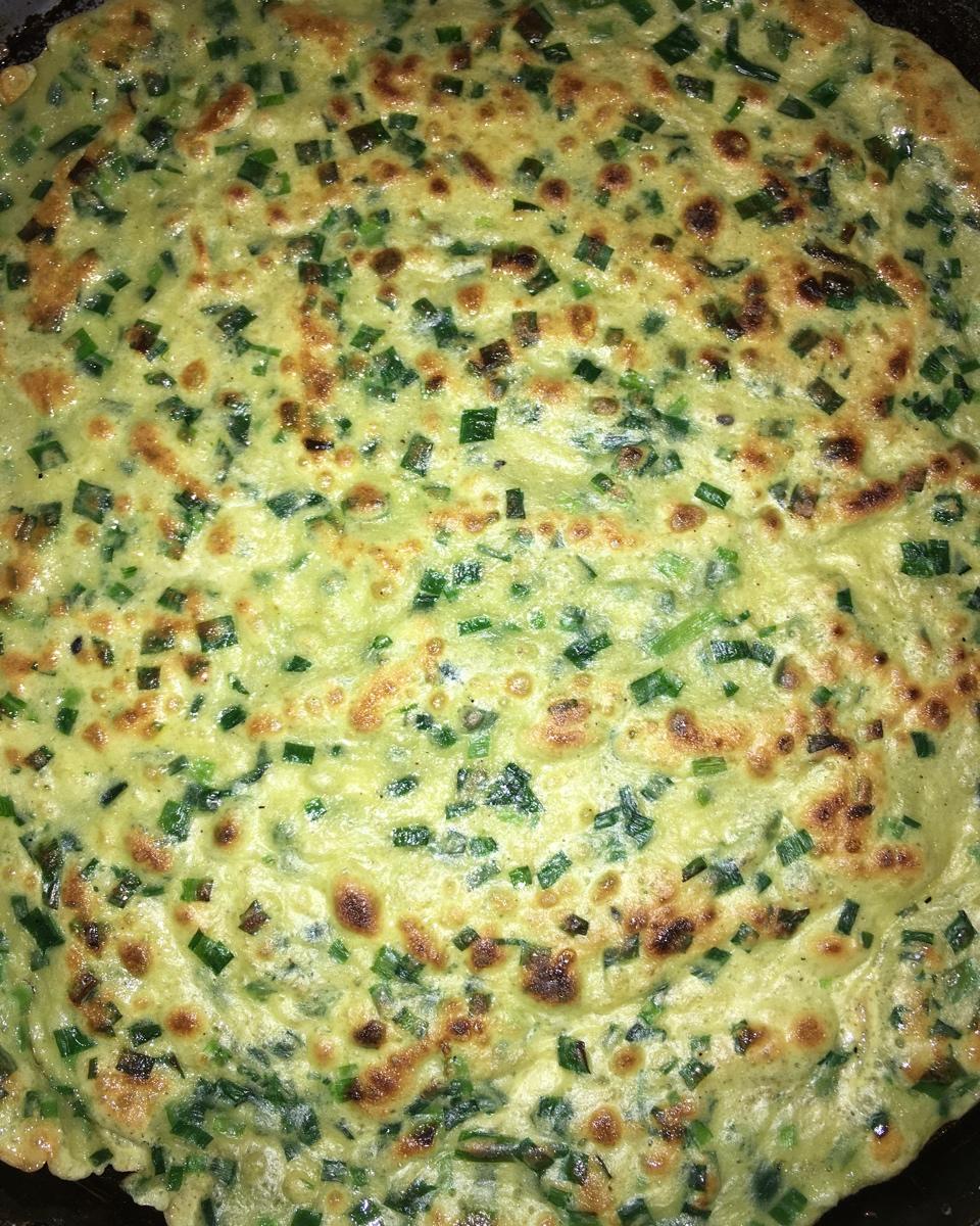 韭菜鸡蛋摊饼