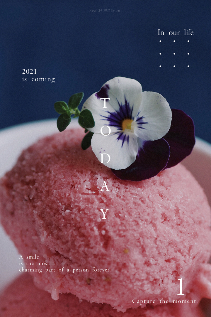 草莓酸奶冰淇淋/雪糕 Erdbeer-Joghurt-Eis