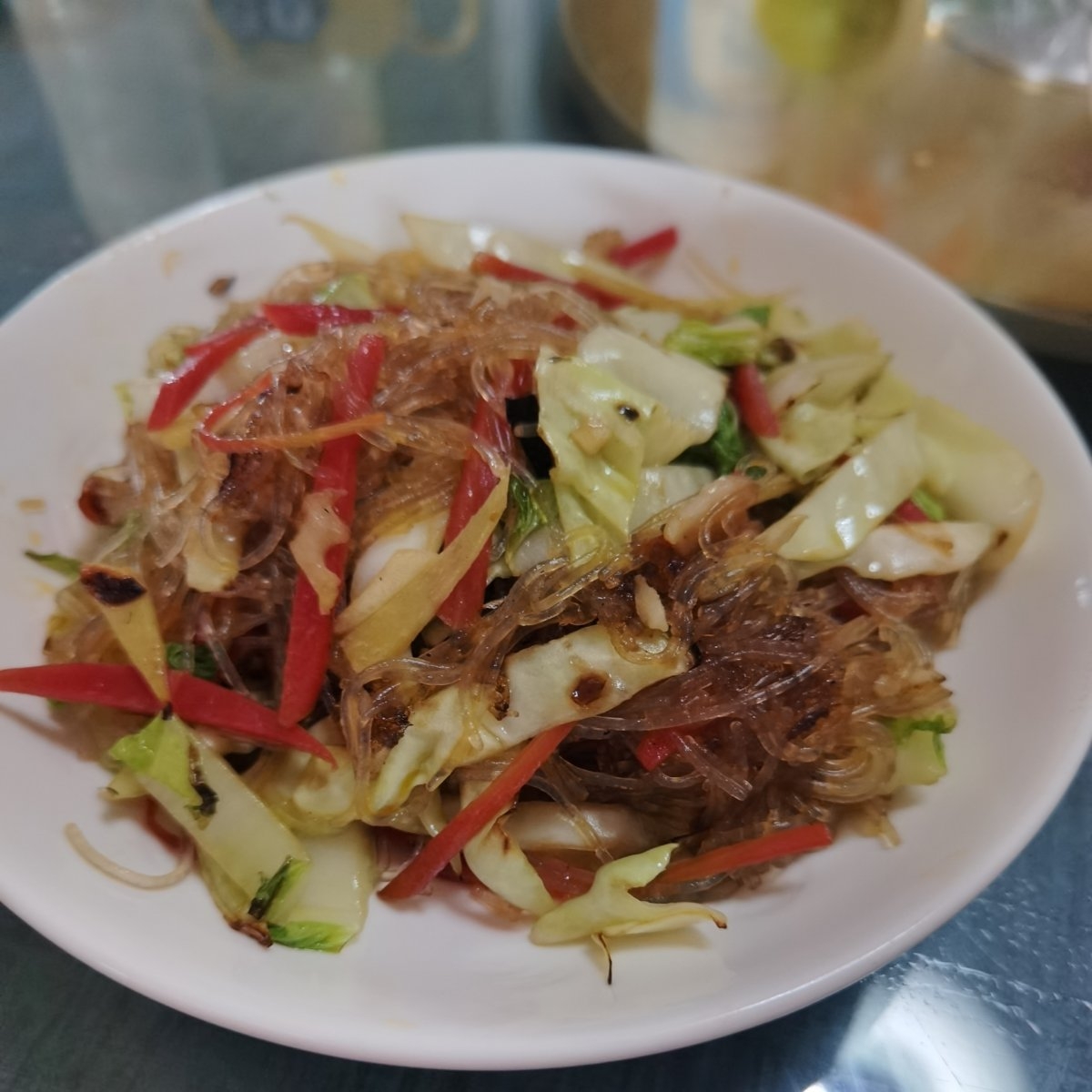 卷心菜炒粉丝 Glass noodles with Cabbage