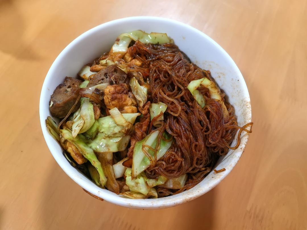 包菜鸡蛋炒粉丝